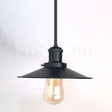 antik-fuggesztek-lampa-matt-fekete-szin-lapos-buraval