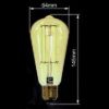 Dimmelhető Edison ST64 izzó 64 mm átmérővel