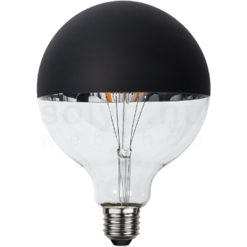 LED izzó E27 G125 fekete-tükör fedéssel