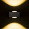 KORSO II fali lámpa fekete elox 230V LED 2x3W 120° IP54 3000K