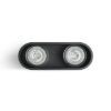 MANTOVA II mennyezeti lámpa matt fekete  230V LED GU10 2x7W