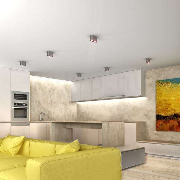 MANTOVA II mennyezeti lámpa  szálcsiszolt alumínium 230V LED GU10 2x7W