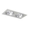 PASADENA G53 SQ II   szálcsiszolt alumínium 230V LED G53 2x15W