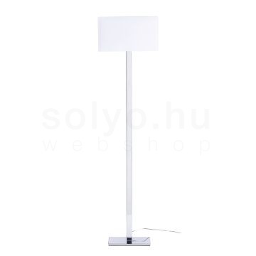 PLAZA állólámpa fehér króm 230V LED E27 15W