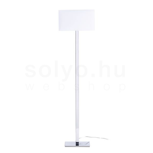 PLAZA állólámpa fehér króm 230V LED E27 15W