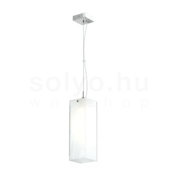 LUCIA 30x10 függő lámpa  szatén üveg/króm 230V LED E27 15W