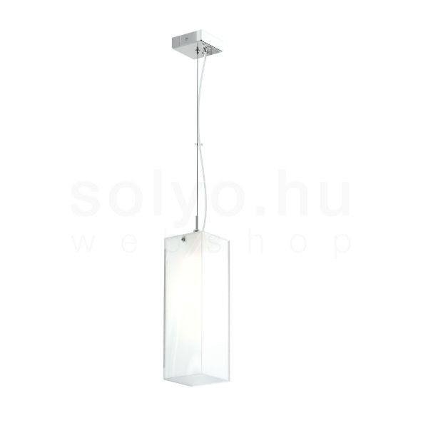 LUCIA 30x10 függő lámpa  szatén üveg/króm 230V LED E27 15W