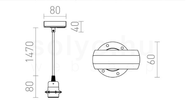 ELISA egyfázisú áramkörös sínre FEKAS1+FEK+AF   230V LED E27 15W