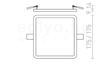 HUE SQ 17 süllyesztett lámpa matt nikkel 230V LED 18W 3000K