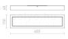 STRUCTURAL LED 60x15 felületre szerelhető fehér  230V LED 22W  3000K