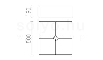 TEMPO 50/19 lámpabúra  Polycotton fehér/fehér PVC  max. 23W