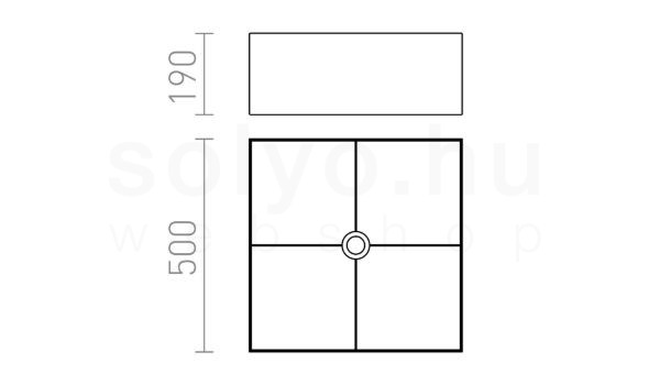 TEMPO 50/19 lámpabúra  Polycotton fehér/fehér PVC  max. 23W