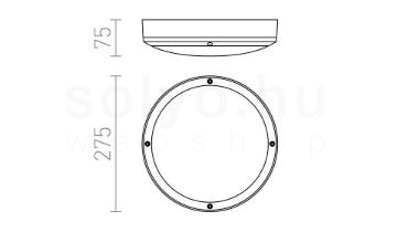 SONNY mennyezeti lámpa antracit  230V LED E27 2x15W IP54