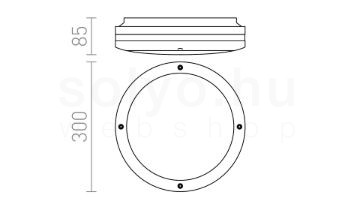 SONYA 30  ezüstszürke  230V LED E27 2x11W IP54