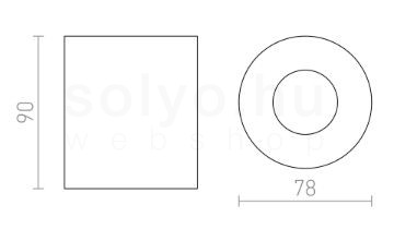 MAYO R rögzített mennyezeti lámpa szálcsiszolt alumínium 230V/700mA LED 9W 36° 2700K