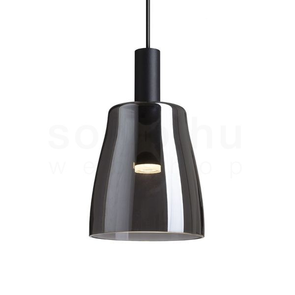 BELLINI LED függő lámpatest fekete füstüveg búrával