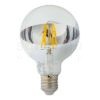 LED filament dekor izzó - tükrös ezüst - G95 - 8W - 4200K