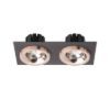 SHARM SQ II süllyesztett lámpa fekete réz/réz 230V LED 2x10W 24°  3000K