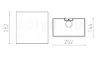 LOPE W 25/14 fali lámpa  Polycotton fekete/fehér PVC 230V LED E27 15W