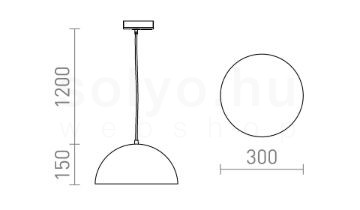 GLADYS 30 egy áramkörös sínre fehér/aranysárga 230V LED E27 15W