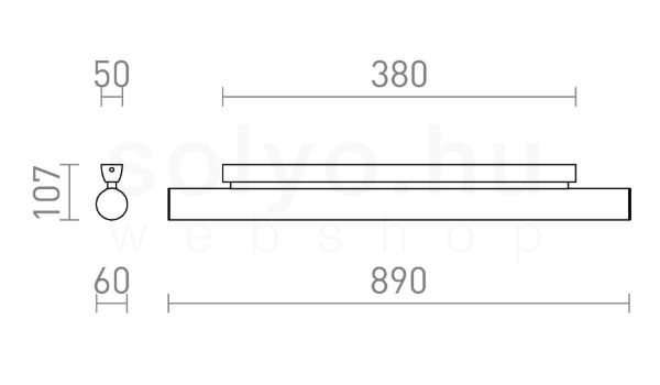 RIVIER LED 89 fali lámpa  króm/tiszta akril 230V LED 18W  3000K