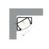 LED PROFILE I 30/60 felületre szerelhető 1m eloxált alumínium/matt akrilát 