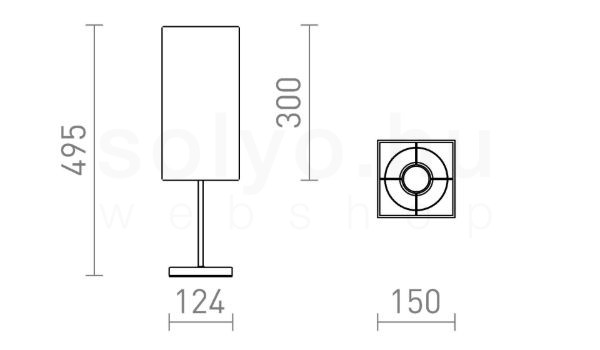 NYC/TEMPO 15/30 asztali lámpa  Polycotton fehér/nikkel 230V LED E27 15W