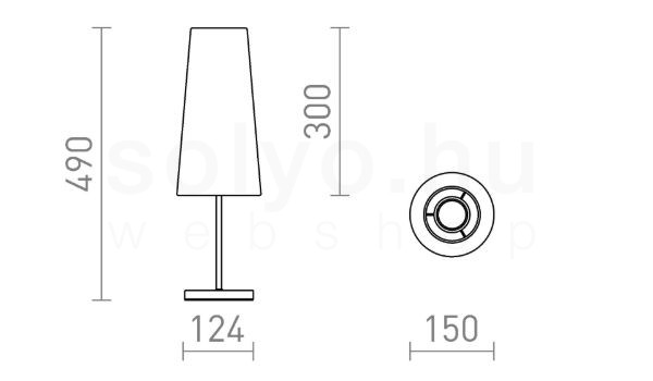 NYC/CONNY 15/30 asztali lámpa  Monaco petróleum kék/ezüst PVC/nikkel 230V LED E27 11W