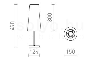 NYC/CONNY 15/30 asztali lámpa  Monaco petróleum kék/ezüst PVC/króm 230V LED E27 11W