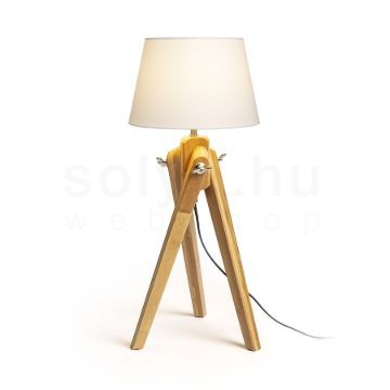 AMBITUS/ALVIS 24 asztali lámpa fehér bambusz 230V LED E27 11W