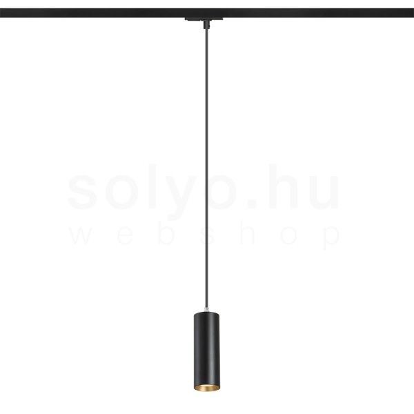 MAVRO egy áramkörös sínen függő lámpa fekete/aranysárga  230V LED 12W 38°  3000K