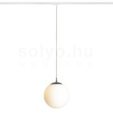 LUNA 25 egy áramkörös sínre  opál üveg/króm 230V LED E27 15W