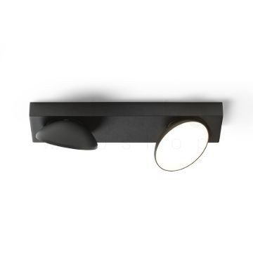 ELISEO II felületre szerelhető fekete 230V LED 2x5W 3000K