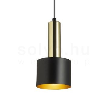 GIULIA 12 függő lámpa fekete/aranybarna sárgaréz 230V LED E27 11W
