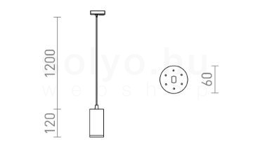 BELENOS egyfázisú áramkörös sínre függő lámpa fehér  230V LED GU10 9W