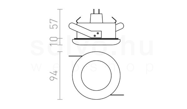 ACUA süllyesztett lámpa króm 12V GU5,3 50W IP44