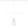 BELLINI L E14 függő lámpa, egyáramkörös sínre függesztéshez fehér tiszta üveg 230V LED E14 15W