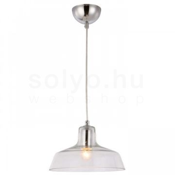 DORA függő lámpa  tiszta üveg/króm 230V LED E27 11W
