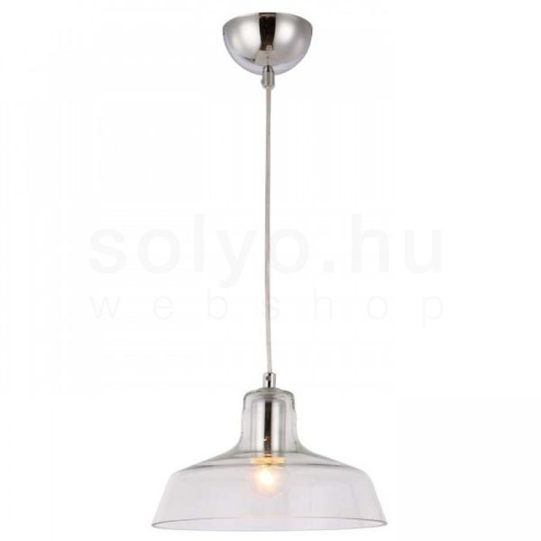 DORA függő lámpa  tiszta üveg/króm 230V LED E27 11W
