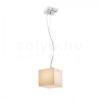 LUCIA 15x15 függő lámpa  szatén üveg/króm 230V LED G9 5W