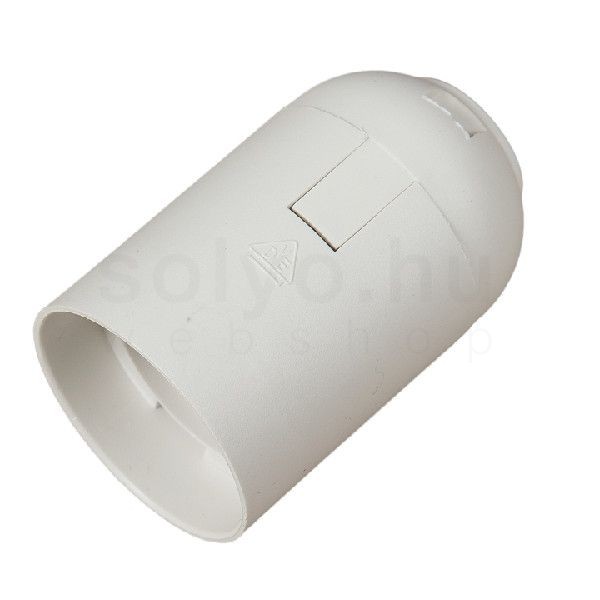 E27 foglalat M10x1 rögzítéssel – fehér műanyag