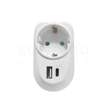 Technik Professional Elosztó Fali 1 utas + USB-A+C 16A