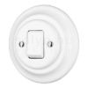 Süllyesztett fehér porcelán keresztkapcsoló